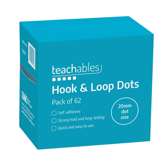 Teachables Hook & Loop Dots - Pack of 62 - Modern Teaching Aids NZ