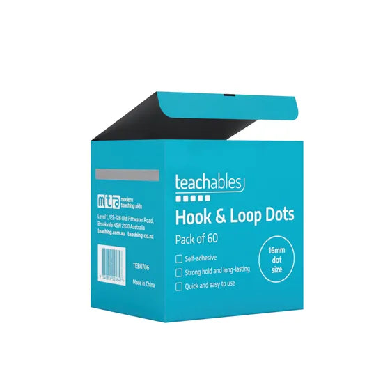 Hook & Loop Circle Dots 16 mm - Pack of 60 - Modern Teaching Aids NZ