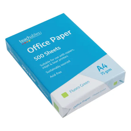 Office Paper A4 Fluoro Green - Pack of 500 - Modern Teaching Aids NZ