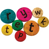 Teachables Lower and Uppercase Coconut Alphabet Discs - Modern Teaching Aids NZ