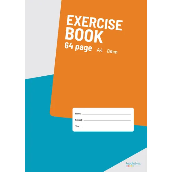 Teachables Exercise Book A4 8mm 64p - Modern Teaching Aids NZ