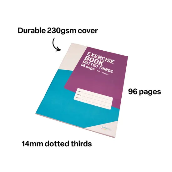 Teachables Dotted Thirds A4 14 mm 96p - Modern Teaching Aids NZ