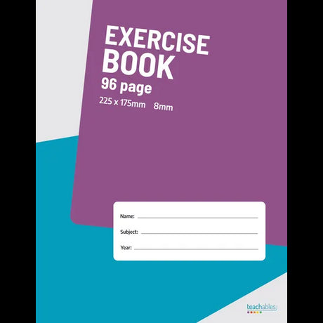 Teachables Exercise Book 225 x 175mm 8mm 96p - Modern Teaching Aids NZ