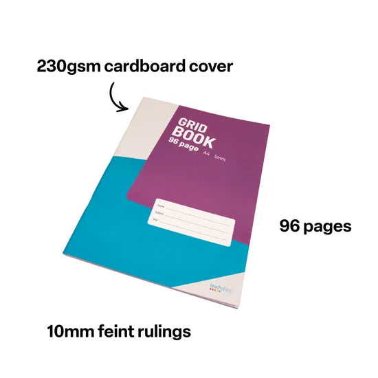Teachables Grid Book A4 5mm 96p
