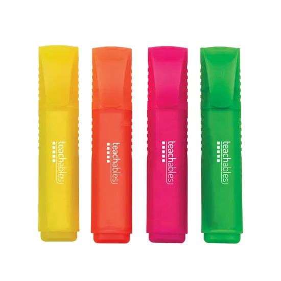 Highlighters Assorted - Pack of 4 - Modern Teaching Aids NZ