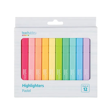 Highlighters Pastel Assorted - Pack of 12 - Modern Teaching Aids NZ