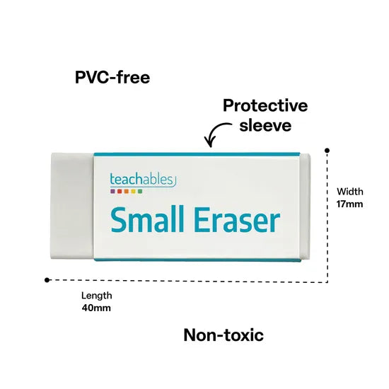 Teachables Small Eraser 40x17x10mm - Modern Teaching Aids NZ