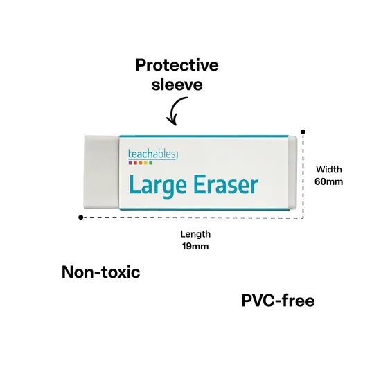Teachables Large Eraser 60x19x11mm - Modern Teaching Aids NZ