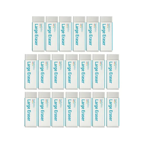 Teachables Large Eraser Pk 20  60x19x11mm - Modern Teaching Aids NZ