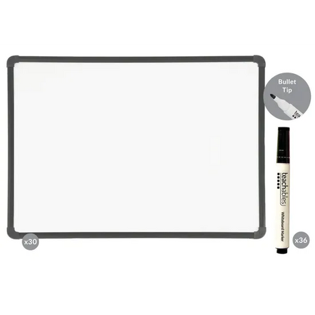 Classroom Large Mini Whiteboard and Marker Kit - Modern Teaching Aids NZ