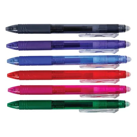 Erasable Gel Pens Asst - Pack of 6 - Modern Teaching Aids NZ