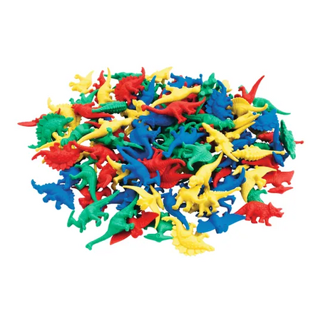 Teachables Mini Dinosaurs Counters - Set of 128 in Jar - Modern Teaching Aids NZ
