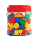 Teachables Geometric Shapes in Jar - Set of 80 Pieces - Modern Teaching Aids NZ