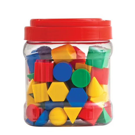 Teachables Geometric Shapes in Jar - Set of 80 Pieces - Modern Teaching Aids NZ