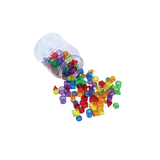 Teachables Translucent Geometric Shapes in Jar - Set of 120 Pieces - Modern Teaching Aids NZ