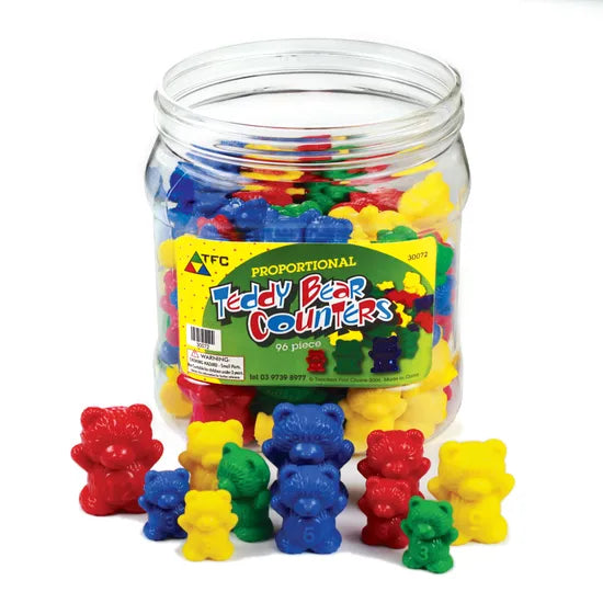 Teachables Teddy Bear Counters - Set of 96 Pieces - Modern Teaching Aids NZ