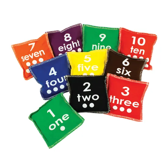 Teachables Number Bean Bags - Set of 10 - Modern Teaching Aids NZ