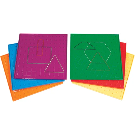 Teachables Geometric Pin Boards - Pack of 6 - Modern Teaching Aids NZ