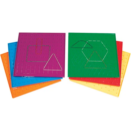 Teachables Geometric Pin Boards - Pack of 6 - Modern Teaching Aids NZ