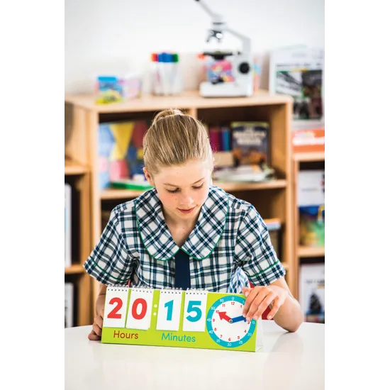 Teachables Clock Flip Charts - Time-Telling Tool, Set of 10 - Modern Teaching Aids NZ