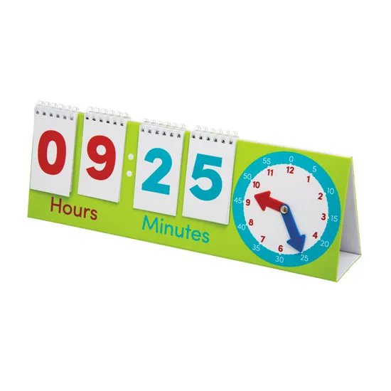 Teachables Clock Flip Charts - Time-Telling Tool, Set of 10 - Modern Teaching Aids NZ
