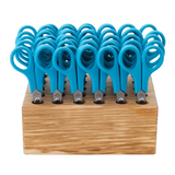 Teachables Scissor Block with 30 Stationery Scissors 14 cm Blue