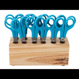 Teachables Scissor Block with 12 Stationery Scissors 14 cm Blue - Modern Teaching Aids NZ