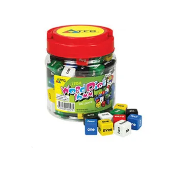 Teachables Dice - 6-Face Words 1-6 - 100 Pieces - Modern Teaching Aids NZ