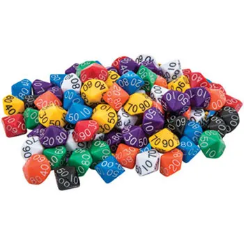 Teachables Place Value Dice - Tens, 10-Sided, 100 Pieces - Modern Teaching Aids NZ