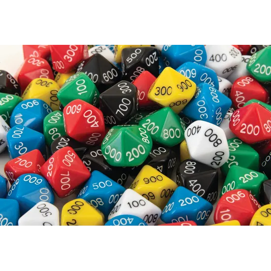 Teachables Place Value Dice - Hundreds, 10-Sided, 100 Pieces - Modern Teaching Aids NZ