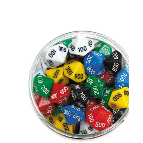 Teachables Place Value Dice - Hundreds, 10-Sided, 100 Pieces - Modern Teaching Aids NZ