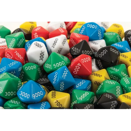 Teachables Place Value Dice - Thousands, 10-Sided, 100 Pieces - Modern Teaching Aids NZ