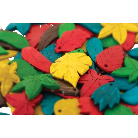 Teachables Coconut Shell Coloured Leaves - Set of 90 - Modern Teaching Aids NZ