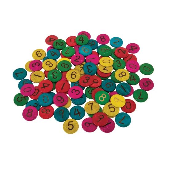 Teachables Coconut Shell Number Counters - Set of 100 - Modern Teaching Aids NZ