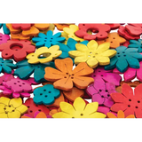 Teachables Coconut Shell Coloured Flowers - Set of 90 - Modern Teaching Aids NZ
