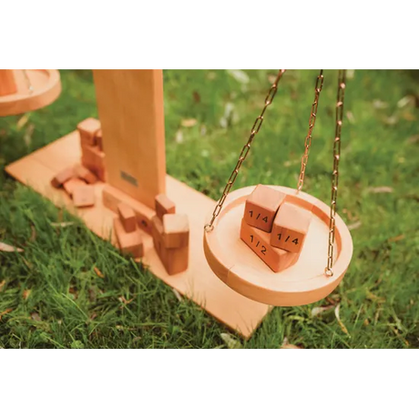 Teachables Wooden Weighted Fraction Blocks - Outdoor Scale Accessory - Modern Teaching Aids NZ