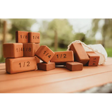 Teachables Wooden Weighted Fraction Blocks - Outdoor Scale Accessory - Modern Teaching Aids NZ