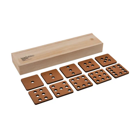 Teachables Tactile Dots Tiles - Wooden, Set of 10 - Modern Teaching Aids NZ