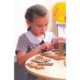 Teachables Tactile Ten Frames Tiles - Wooden, Set of 10 - Modern Teaching Aids NZ