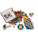 Teachables Eco-Wood Pattern Blocks - Colourful Shapes, Set of 250 - Modern Teaching Aids NZ