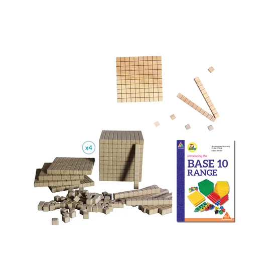 Teachables Eco-Wood Base Ten Class Kit - Complete Classroom Set - Modern Teaching Aids NZ