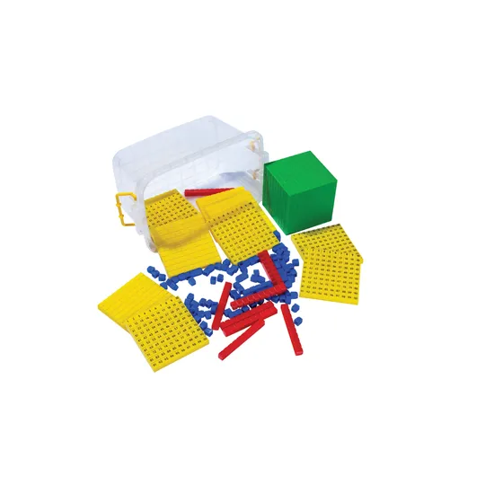 Teachables Interlocking Base Ten Set - Plastic Manipulatives, Set of 121 - Modern Teaching Aids NZ
