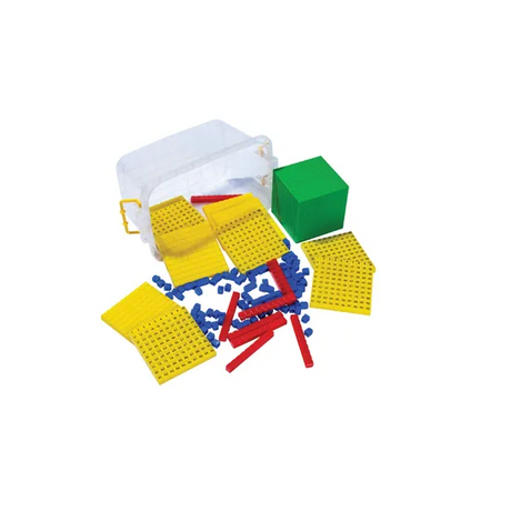 Teachables Interlocking Base Ten Set - Plastic Manipulatives, Set of 121 - Modern Teaching Aids NZ