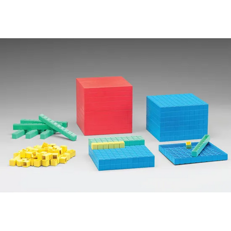 Teachables Eco-Plastic Base Ten Set - Set of 121 - Modern Teaching Aids NZ