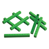 Teachables Eco-Plastic Base Ten Longs - Green, Set of 50 - Modern Teaching Aids NZ