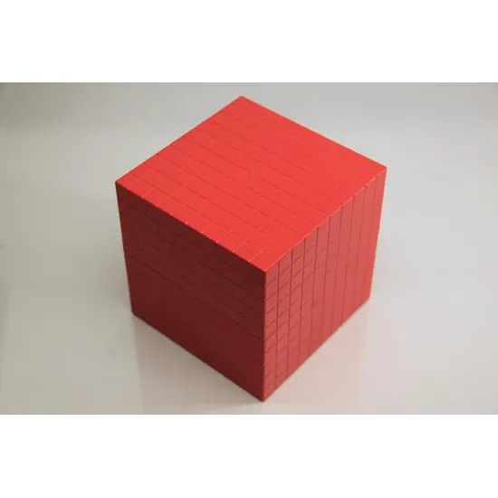 Teachables Eco-Plastic Thousand Cube - Red, Single - Modern Teaching Aids NZ