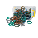 Translucent Geo Shape Links - 120 pc - Modern Teaching Aids NZ
