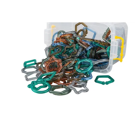 Translucent Geo Shape Links - 120 pc - Modern Teaching Aids NZ