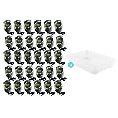 Teachables Stopwatches - Set of 30 & Tray - Modern Teaching Aids NZ