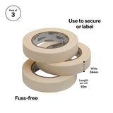 Teachables Masking Tape 24mm x 50m Pk 3 - Modern Teaching Aids NZ